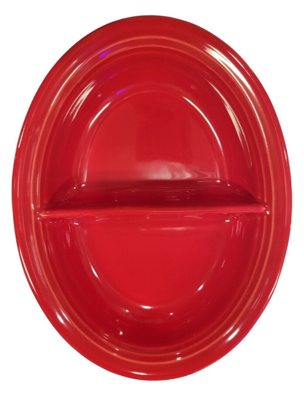 Fiesta Scarlet Divided Oval Serving Bowl 40 oz Fiestaware